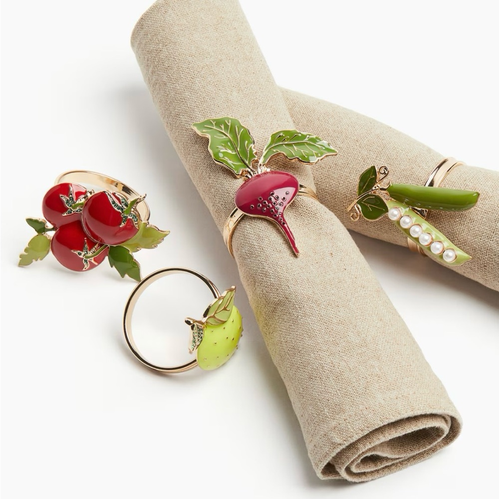 Garden Vegetables Napkin Rings